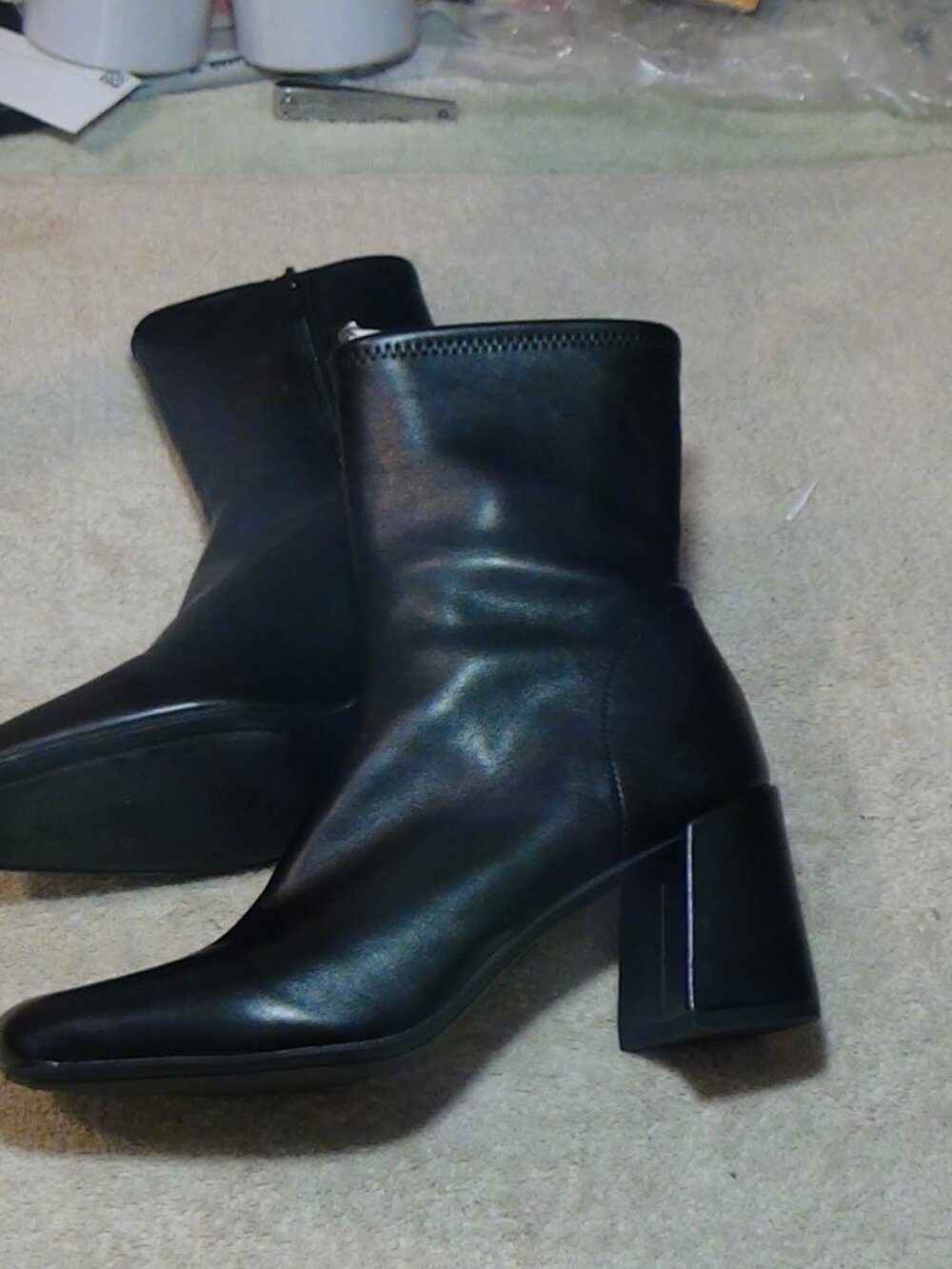 Women's Pippa Stretch 2.5" Block Heel Boots A New Day Black Size 7.5